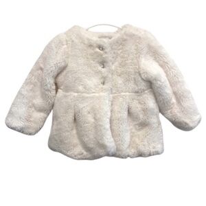 Gymboree White Fur Dress Coat